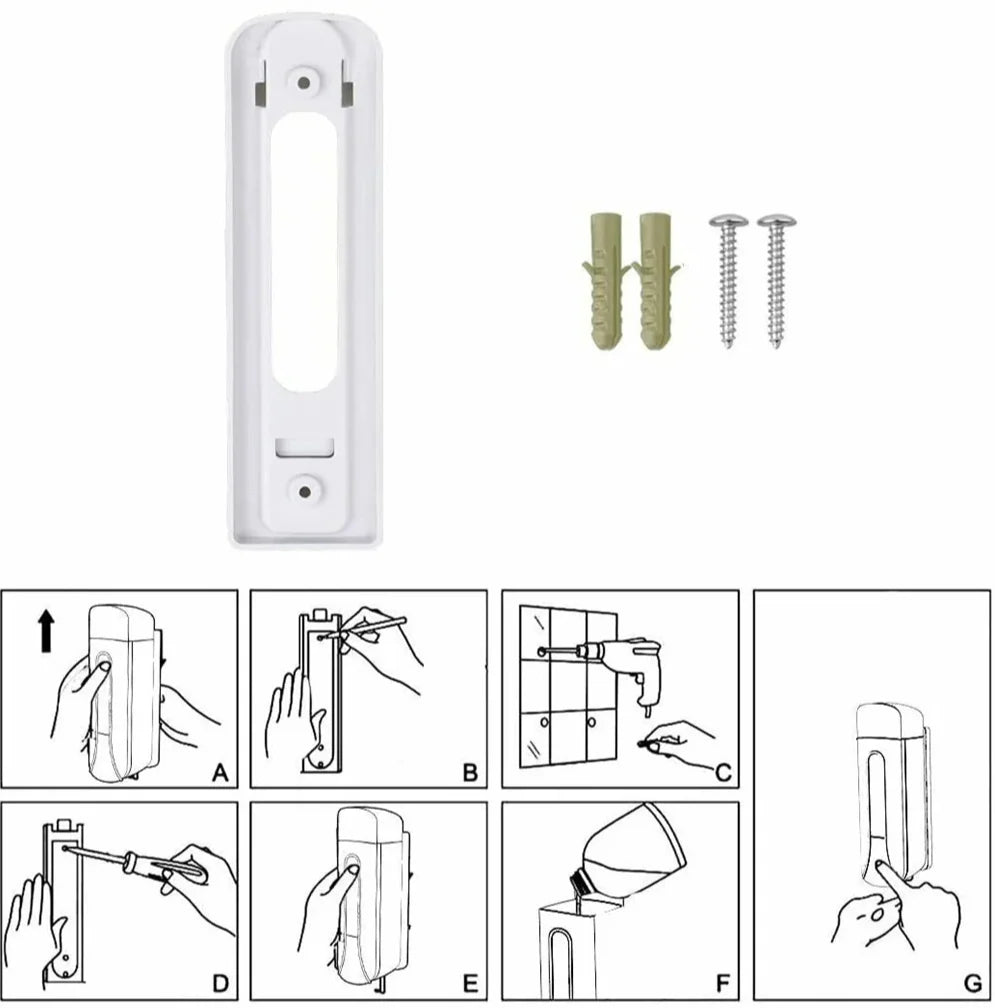 Soap Dispenser Wall Mount Refillable 350 ml
