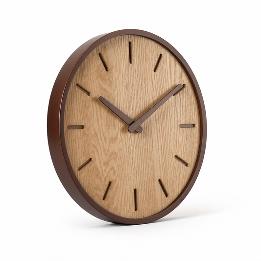 Solid Wood Silent Quartz Wall Clock