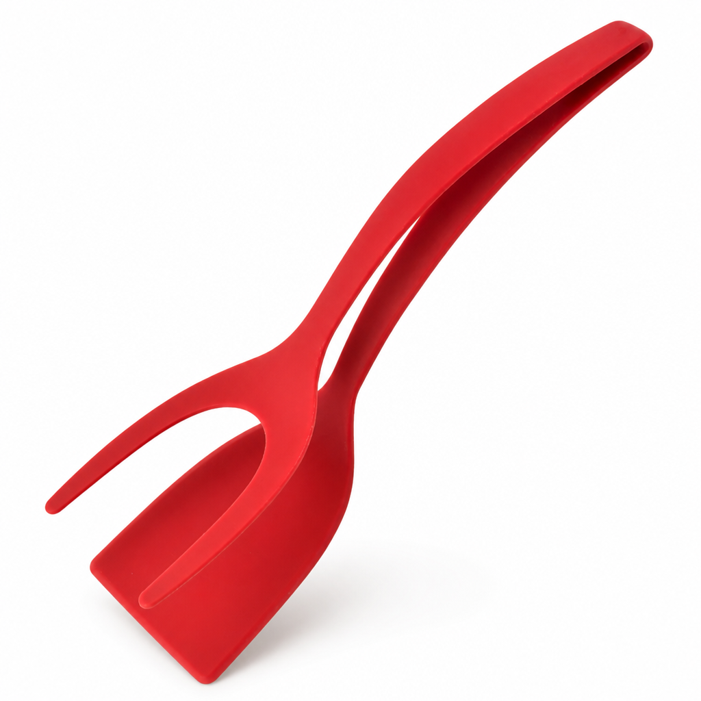 Spatula & Tongs 2-In-1 Silicone Heat-Resistant