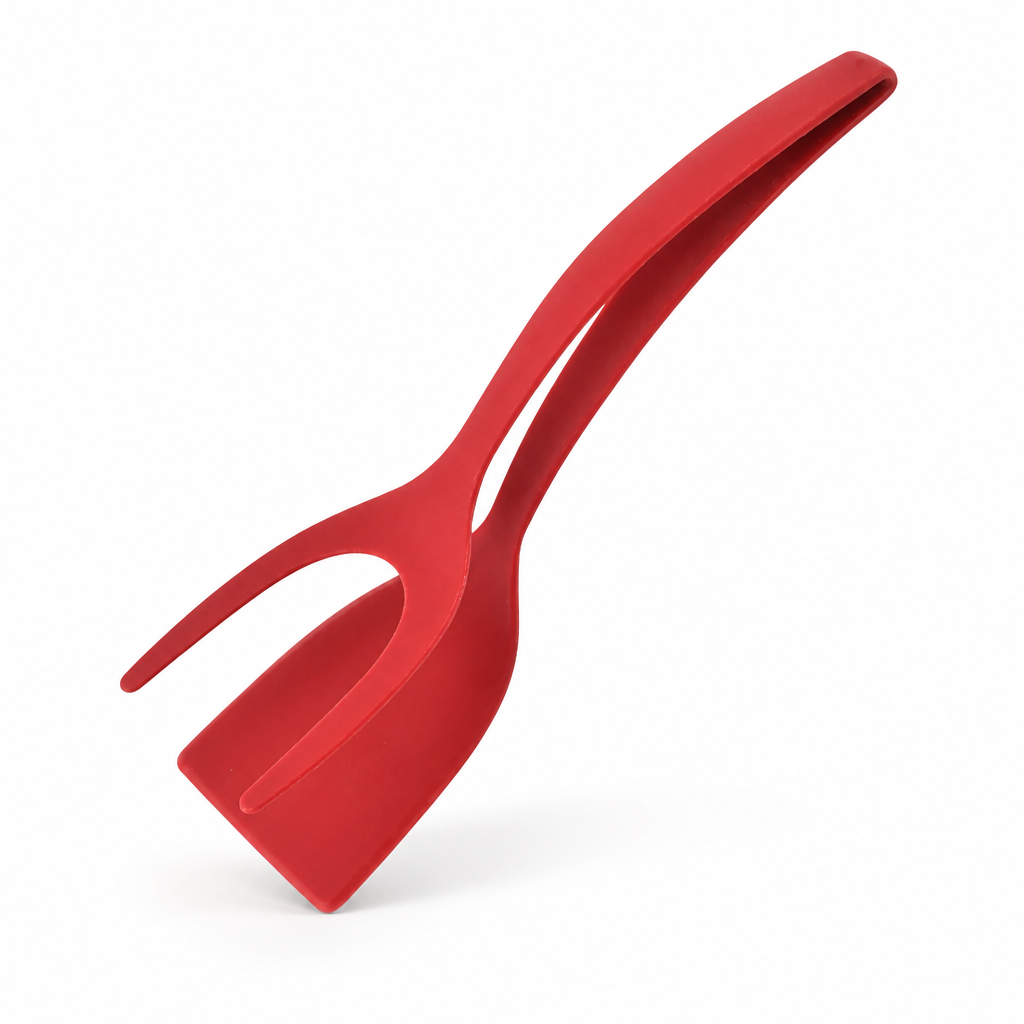 Spatula & Tongs 2-In-1 Silicone Heat-Resistant