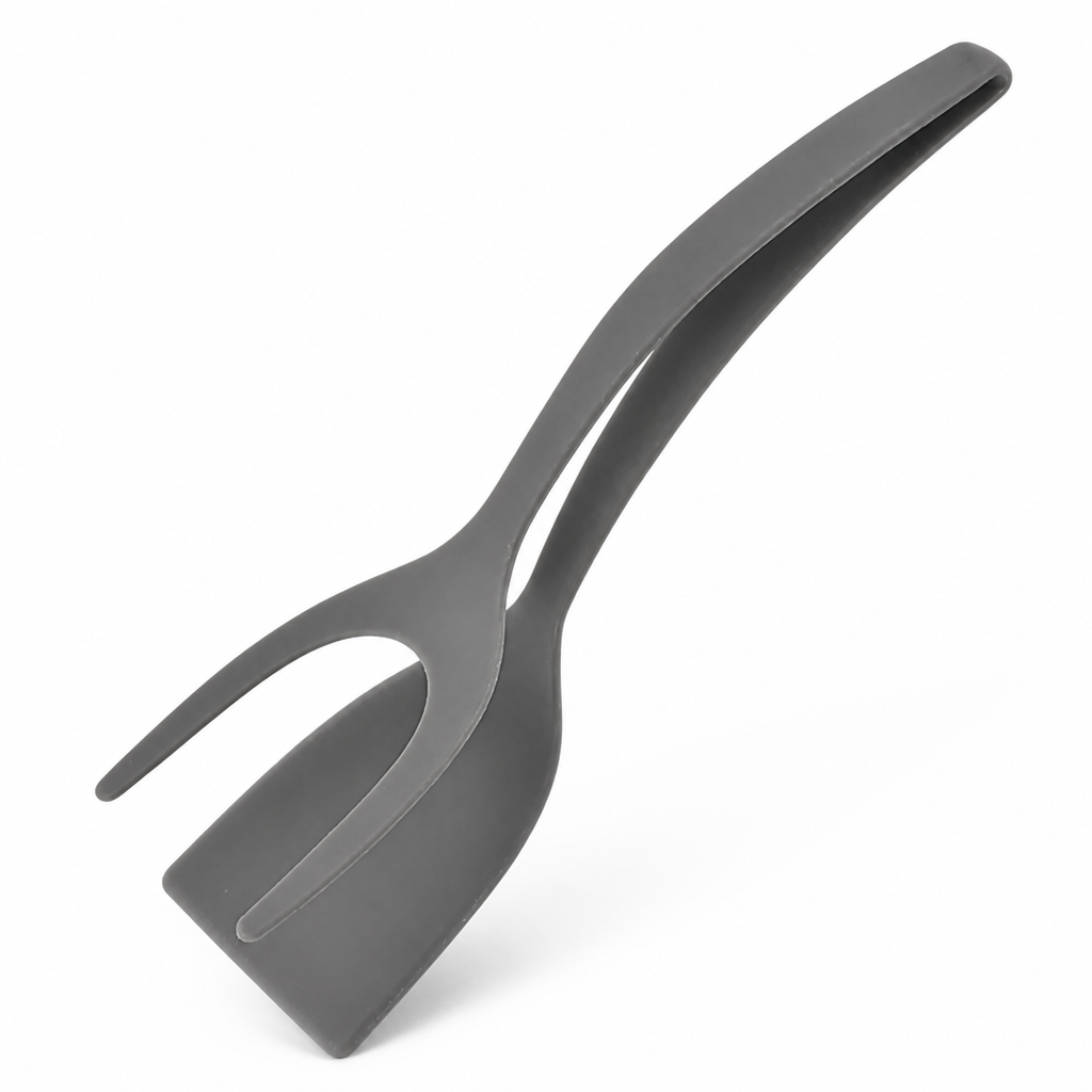Spatula & Tongs 2-In-1 Silicone Heat-Resistant
