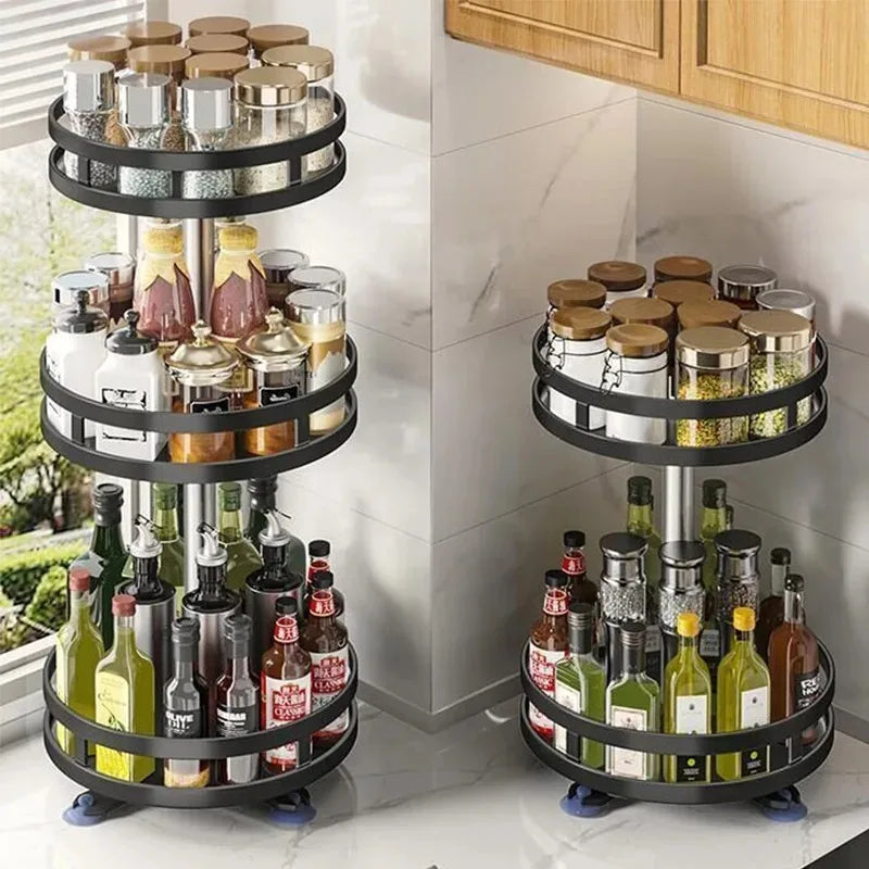 Spice Rack 360° Rotating Non-Slip Base