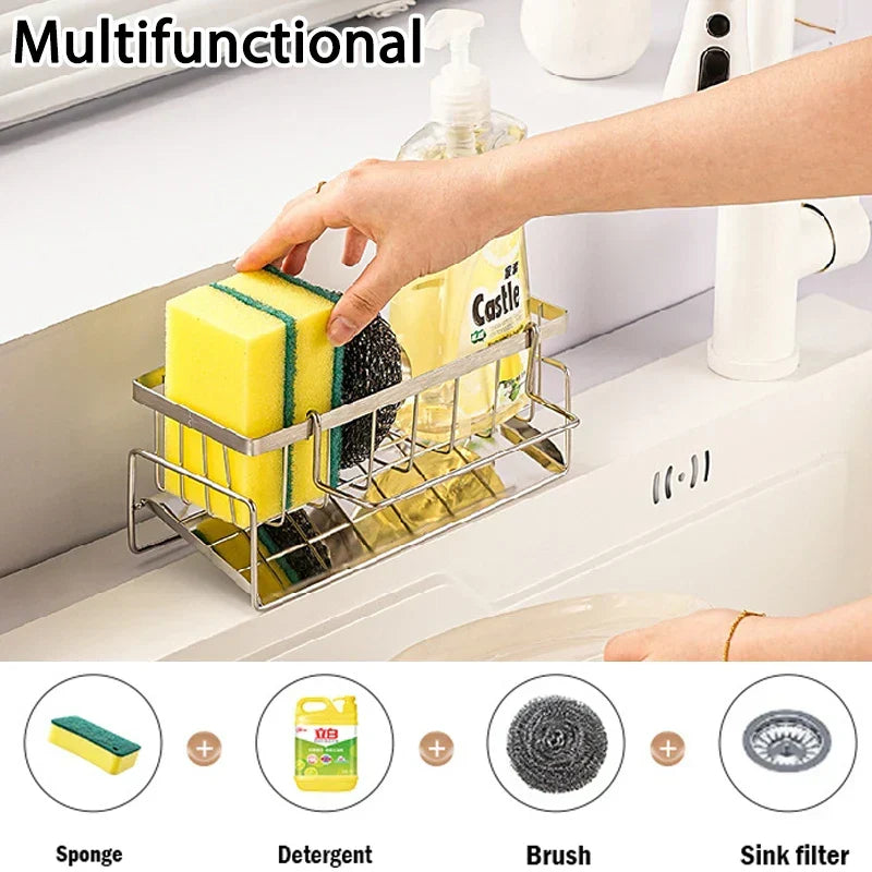 Sponge Holder Stainless Steel Freestanding Quick-Dry