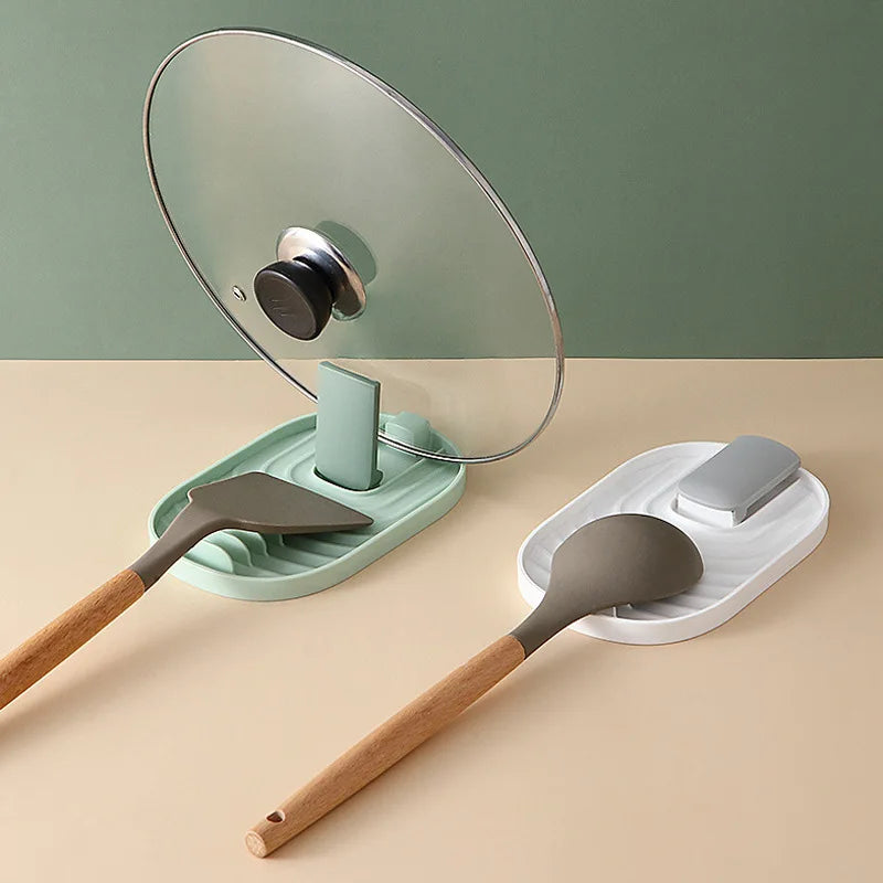 Spoon & Spatula Rest Heat-Resistant Foldable Non-Slip Grooves