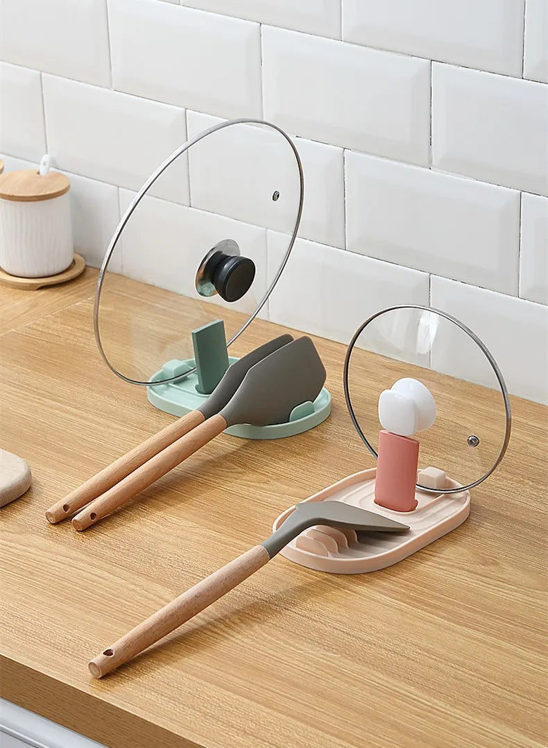 Spoon & Spatula Rest Heat-Resistant Foldable Non-Slip Grooves