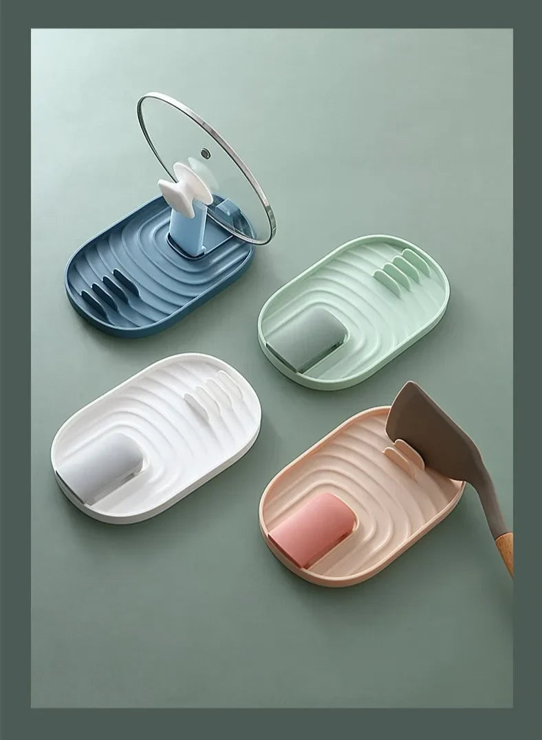 Spoon & Spatula Rest Heat-Resistant Foldable Non-Slip Grooves