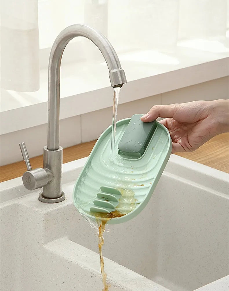 Spoon & Spatula Rest Heat-Resistant Foldable Non-Slip Grooves
