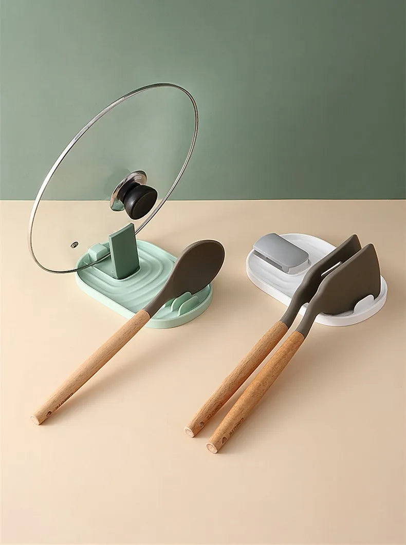 Spoon & Spatula Rest Heat-Resistant Foldable Non-Slip Grooves