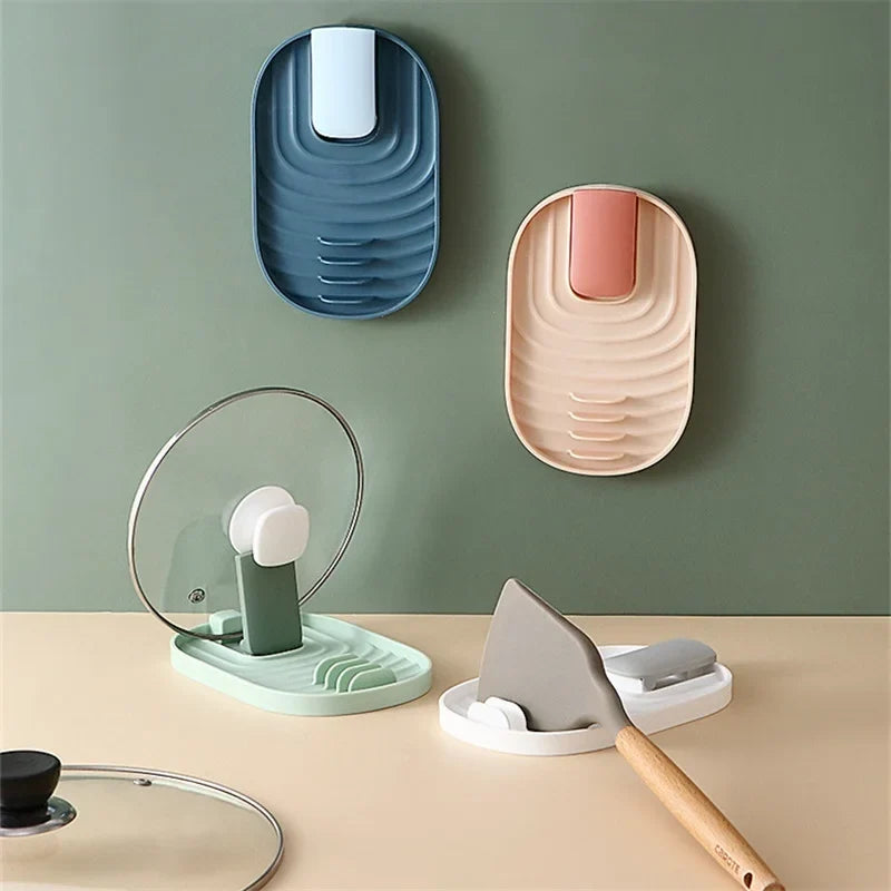 Spoon & Spatula Rest Heat-Resistant Foldable Non-Slip Grooves