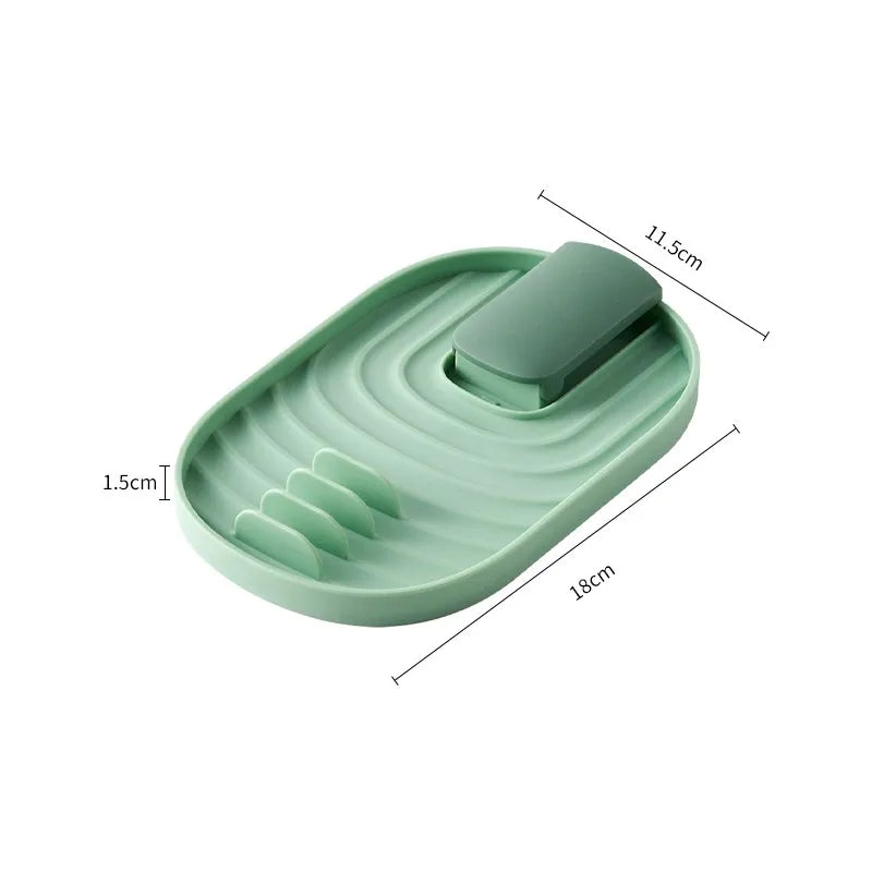 Spoon & Spatula Rest Heat-Resistant Foldable Non-Slip Grooves