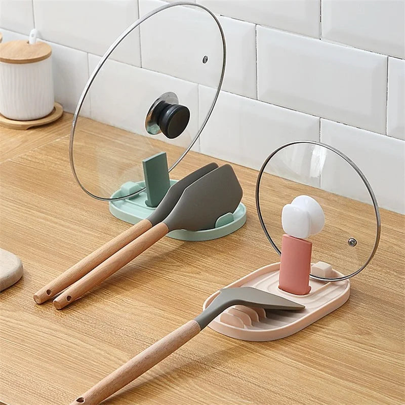 Spoon & Spatula Rest Heat-Resistant Foldable Non-Slip Grooves