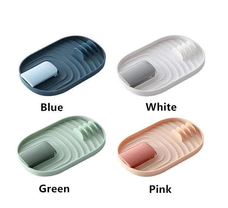 Spoon & Spatula Rest Heat-Resistant Foldable Non-Slip Grooves