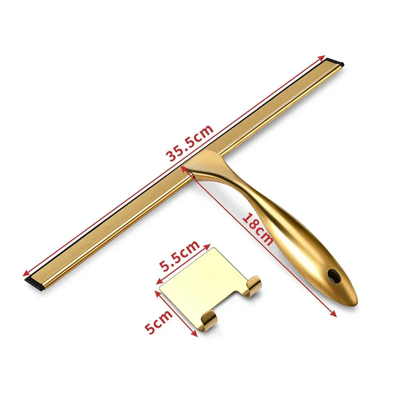 Squeegee Stainless Steel Blade & Rubber Scraper Hanging Hook