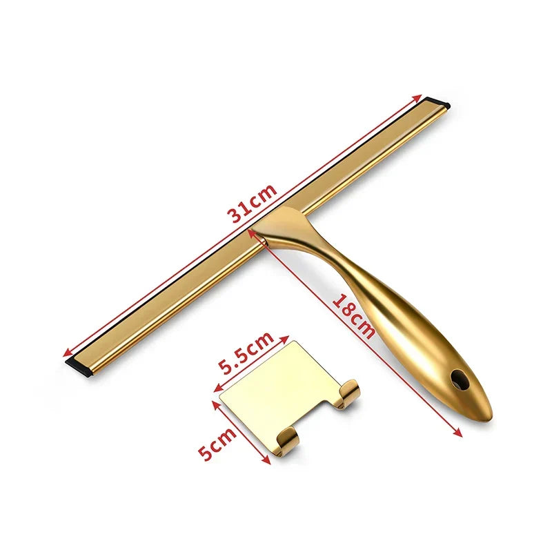 Squeegee Stainless Steel Blade & Rubber Scraper Hanging Hook