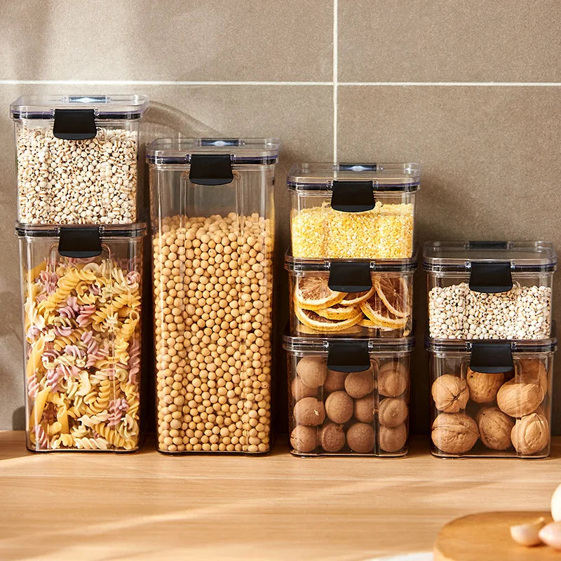Storage Jars Set Food-Grade Acrylic Airtight & Stackable