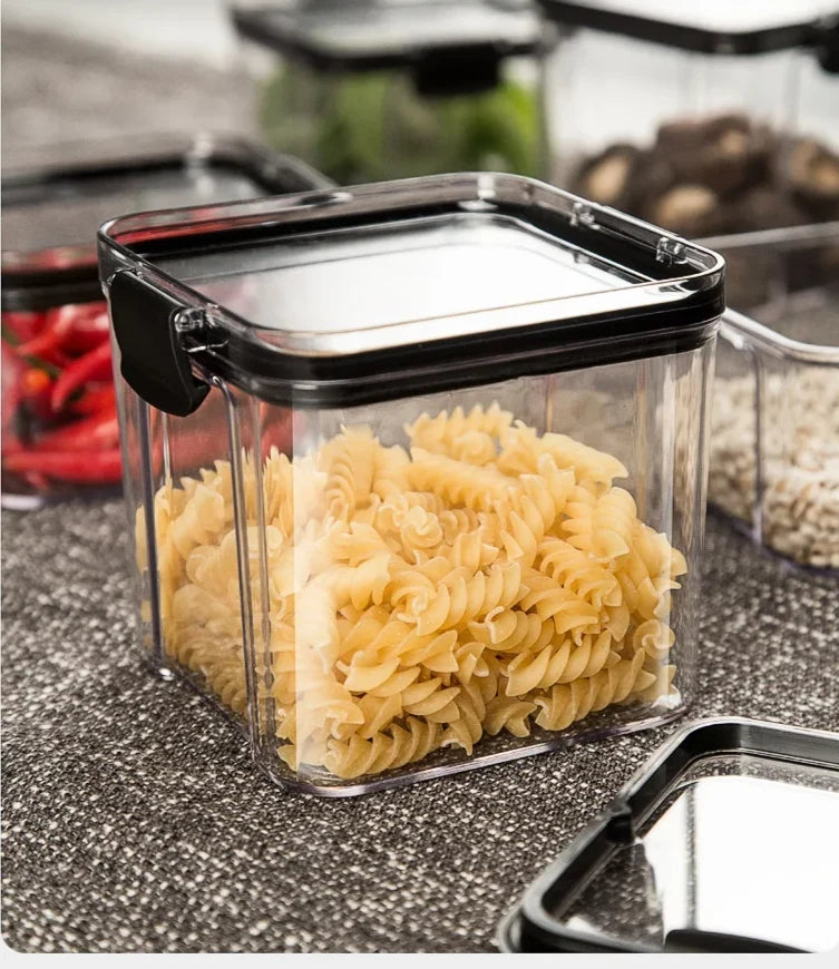 Storage Jars Set Food-Grade Acrylic Airtight & Stackable
