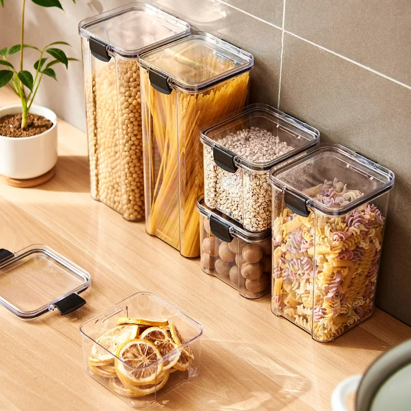 Storage Jars Set Food-Grade Acrylic Airtight & Stackable