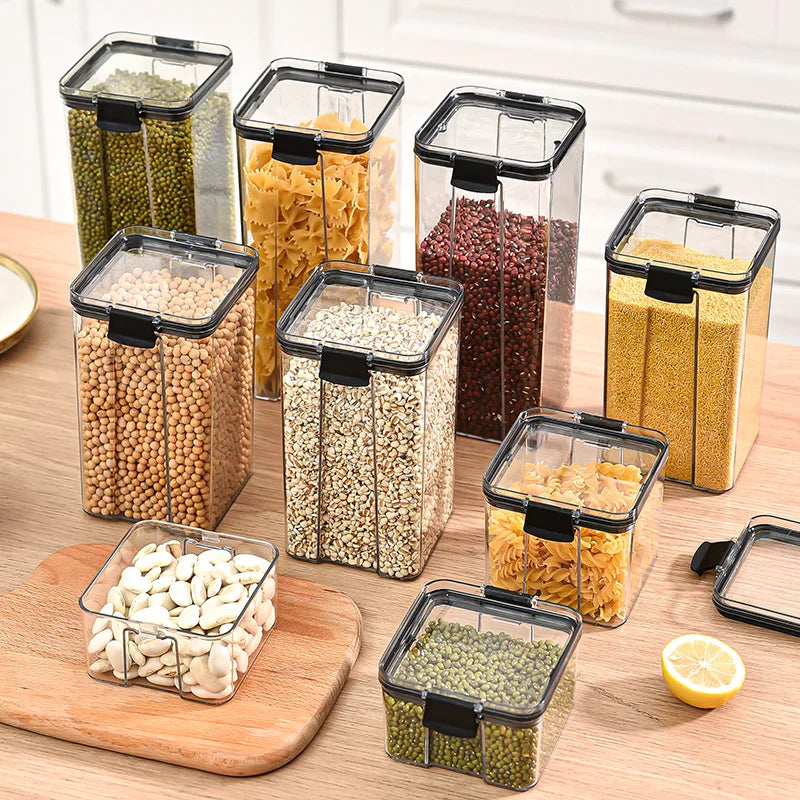Storage Jars Set Food-Grade Acrylic Airtight & Stackable