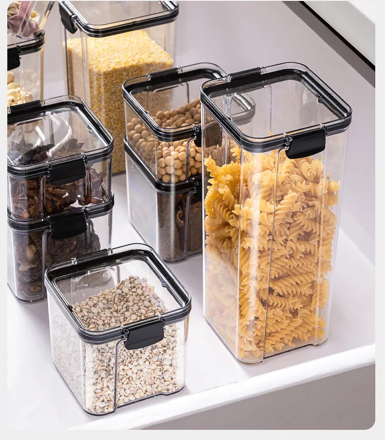 Storage Jars Set Food-Grade Acrylic Airtight & Stackable