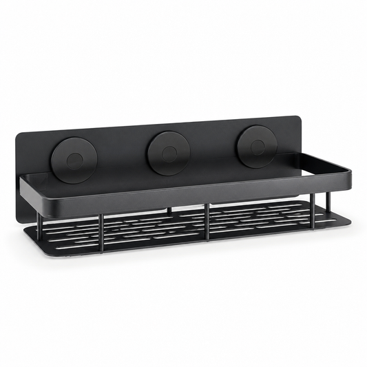 Suction-Cup Bathroom Shelf With Tool-Free Installation