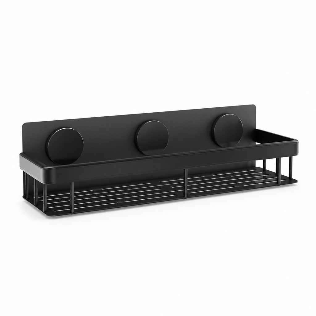 Suction-Cup Bathroom Shelf With Tool-Free Installation