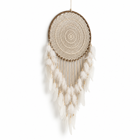 Sunburst Circular Dreamcatcher Wall Hanging with Tassel Fringe
