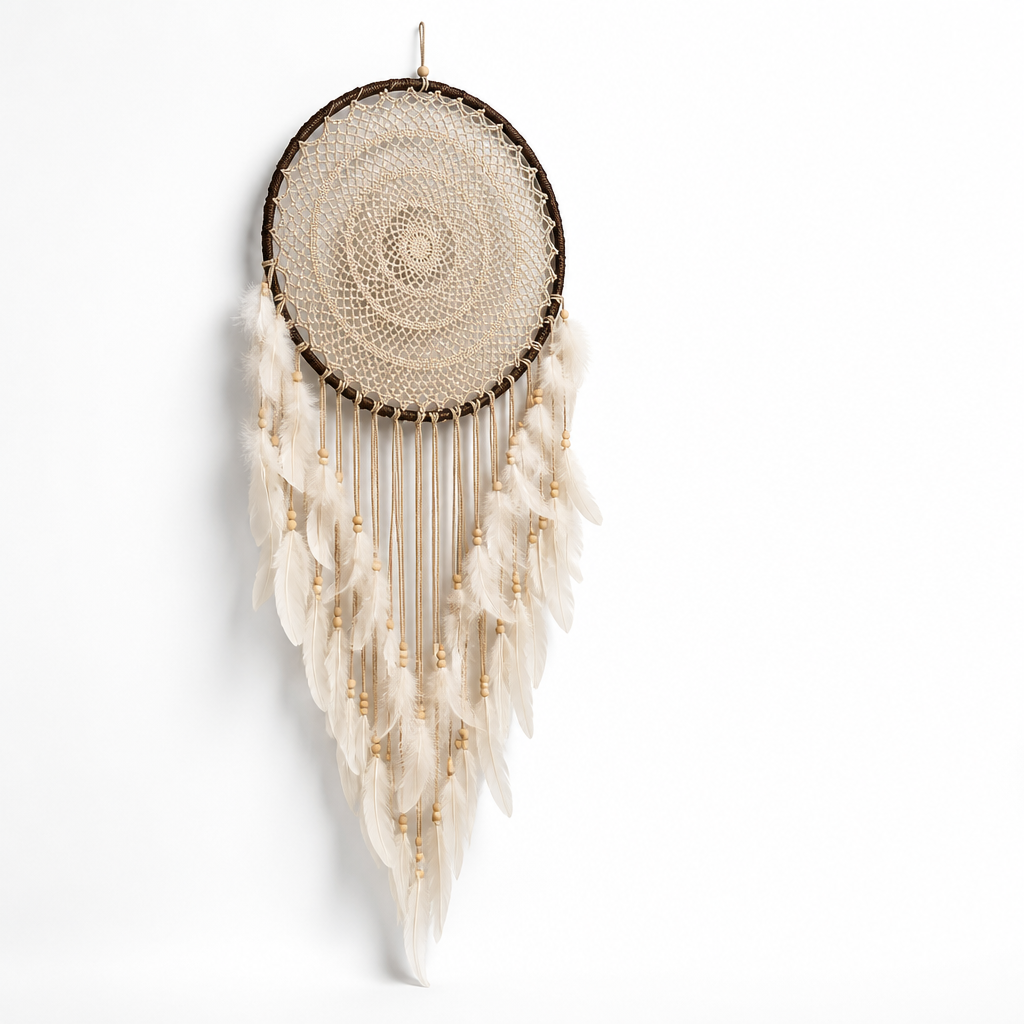 Sunburst Circular Dreamcatcher Wall Hanging with Tassel Fringe
