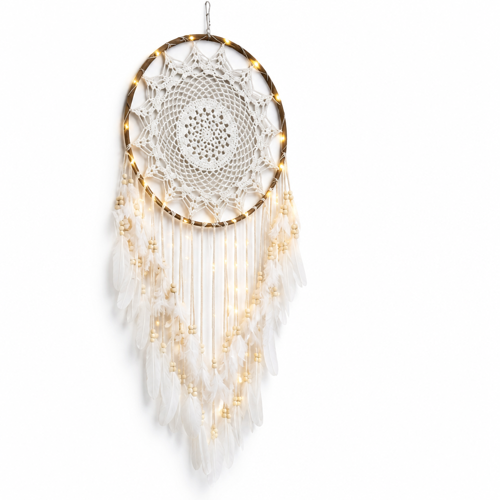 Sunburst Circular Dreamcatcher Wall Hanging with Tassel Fringe