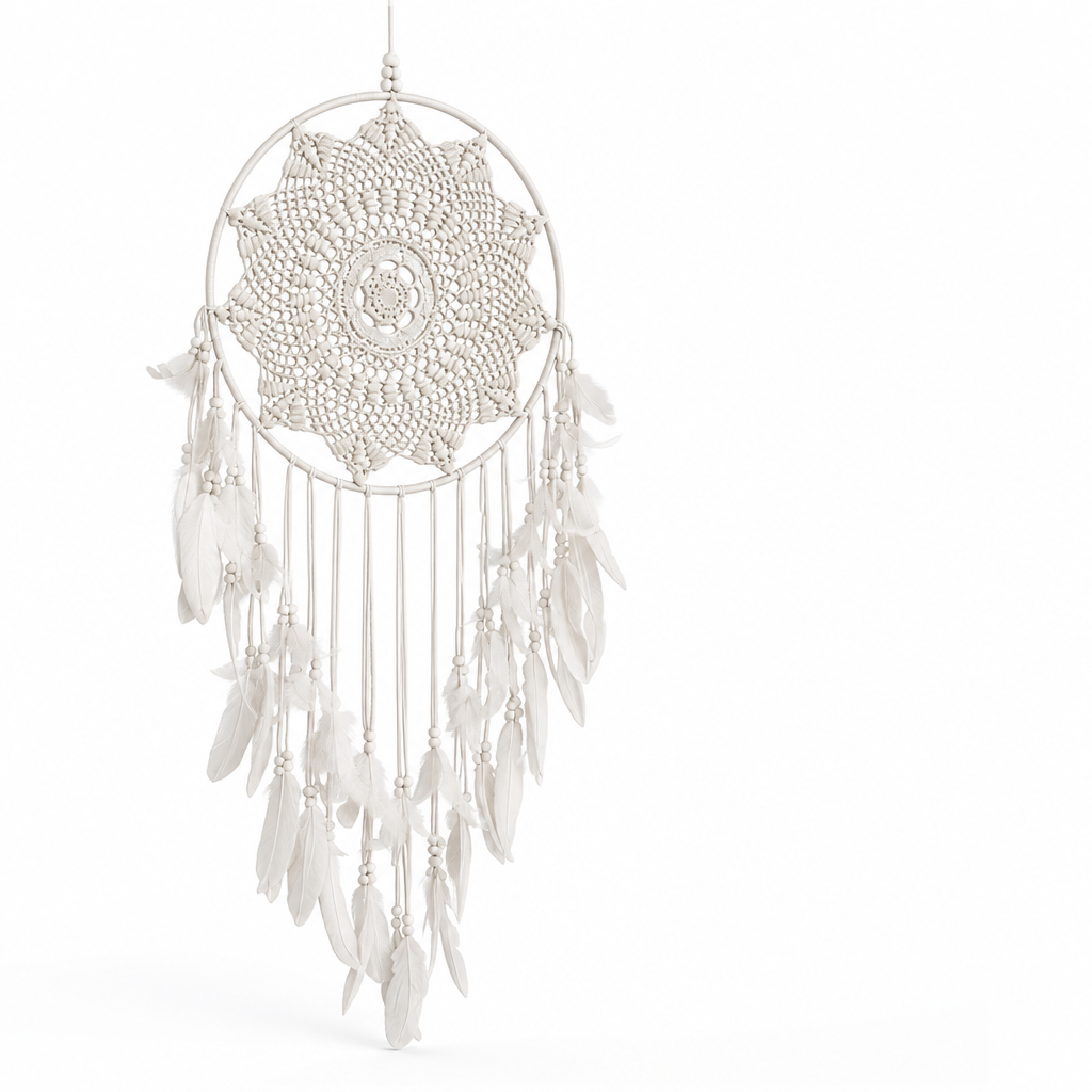 Sunburst Circular Dreamcatcher Wall Hanging with Tassel Fringe