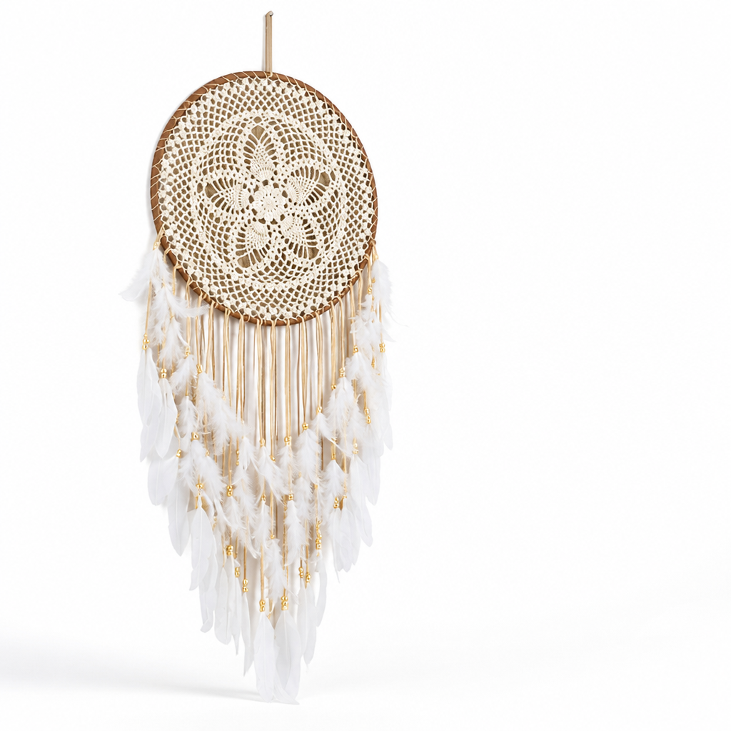 Sunburst Circular Dreamcatcher Wall Hanging with Tassel Fringe