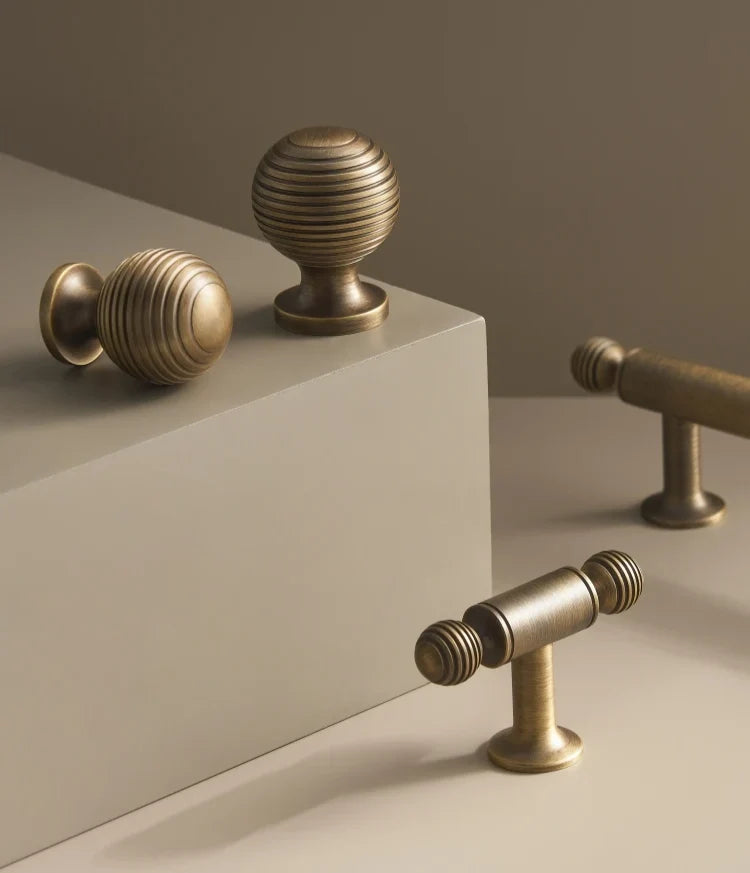 T-Bar Cabinet Handle Solid Brass Antique Finish
