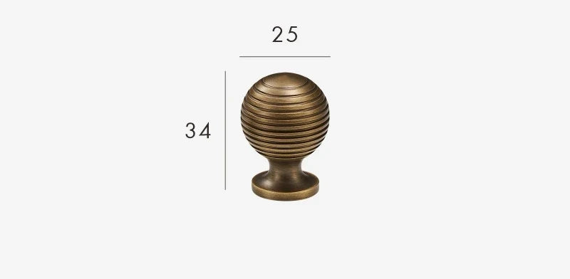 T-Bar Cabinet Handle Solid Brass Antique Finish