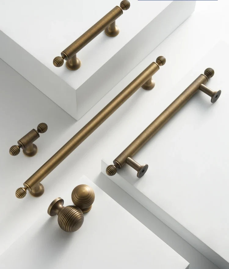 T-Bar Cabinet Handle Solid Brass Antique Finish