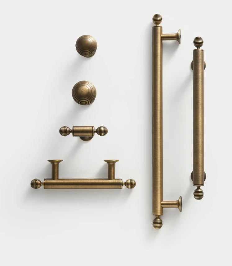 T-Bar Cabinet Handle Solid Brass Antique Finish