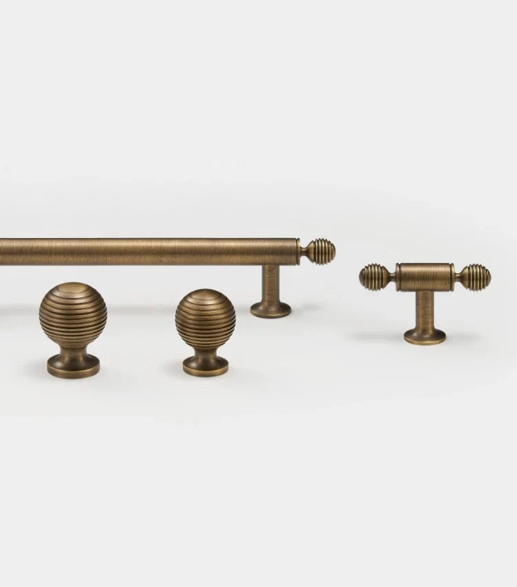 T-Bar Cabinet Handle Solid Brass Antique Finish