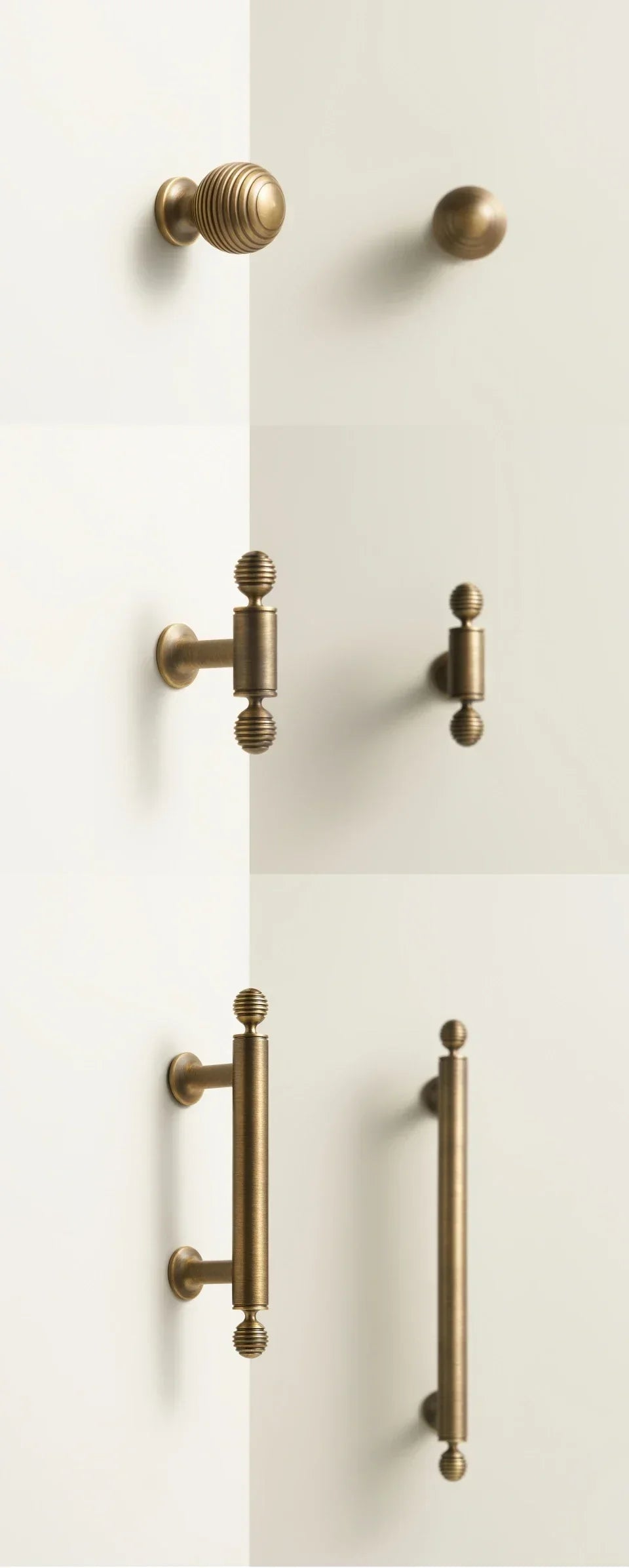 T-Bar Cabinet Handle Solid Brass Antique Finish