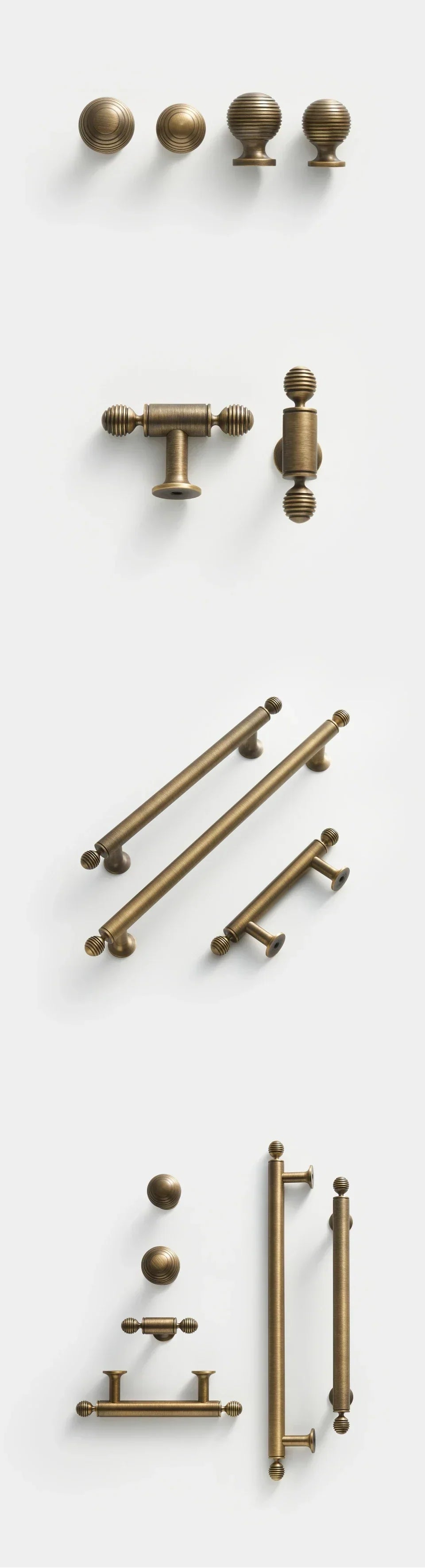 T-Bar Cabinet Handle Solid Brass Antique Finish