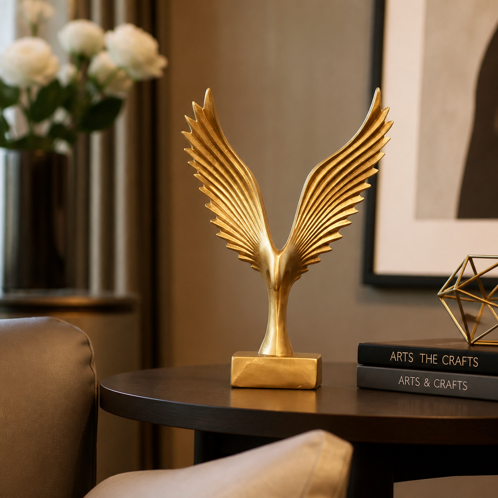 Tabletop Spread-Wing Eagle Sculpture