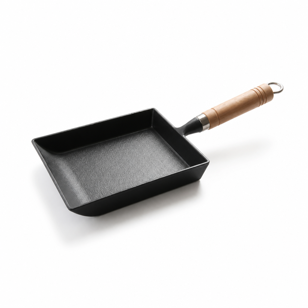 Tamagoyaki Pan Cast Iron Square Natural Non-Stick
