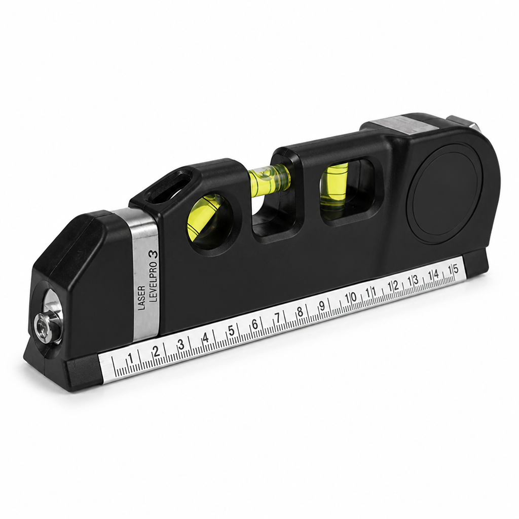 Tape Measure, Level, and Light Handheld Laser Measuring Tool (4-in-1)