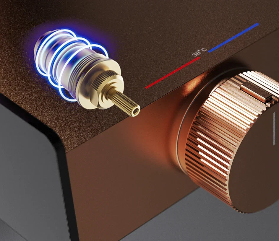 Thermostatic Shower System Concealed Rainfall Brass Construction