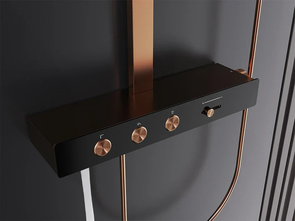 Thermostatic Shower System Concealed Rainfall Brass Construction