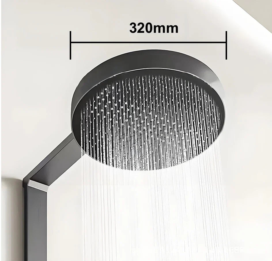 Thermostatic Shower System Concealed Rainfall Brass Construction