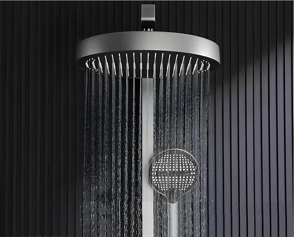 Thermostatic Shower System Concealed Rainfall Brass Construction