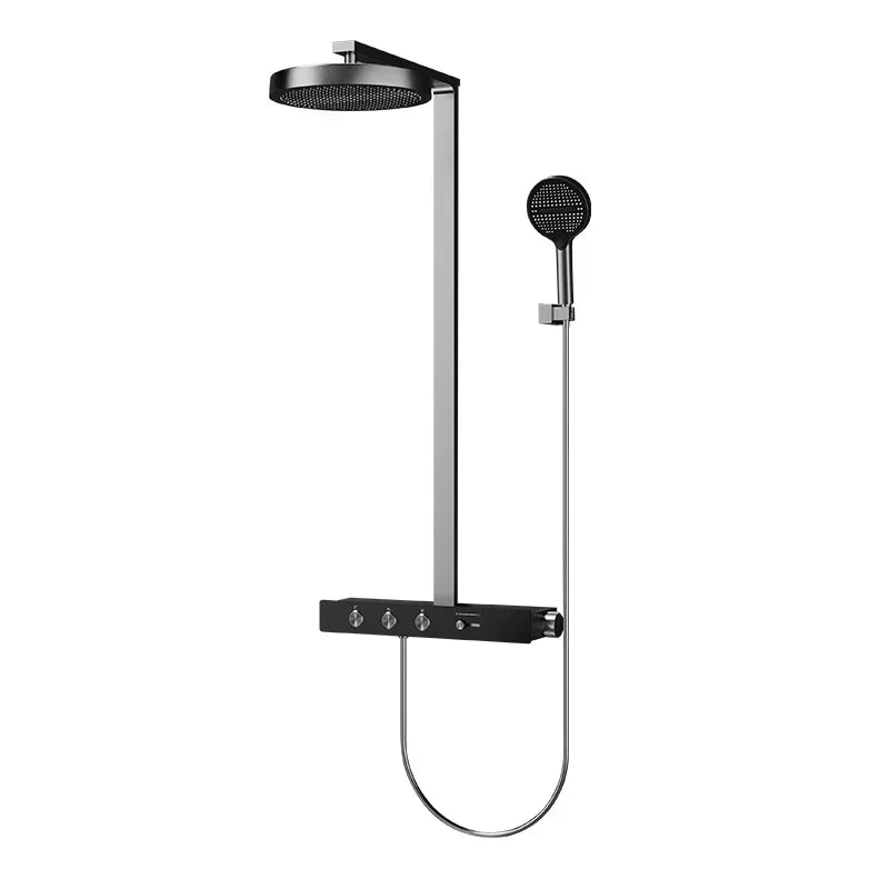 Thermostatic Shower System Concealed Rainfall Brass Construction