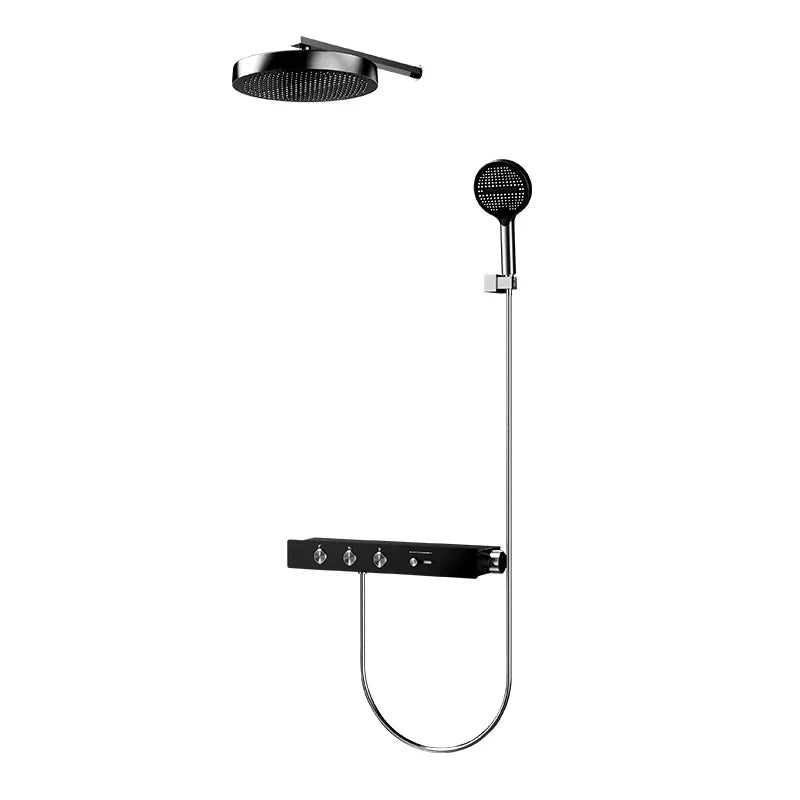 Thermostatic Shower System Concealed Rainfall Brass Construction