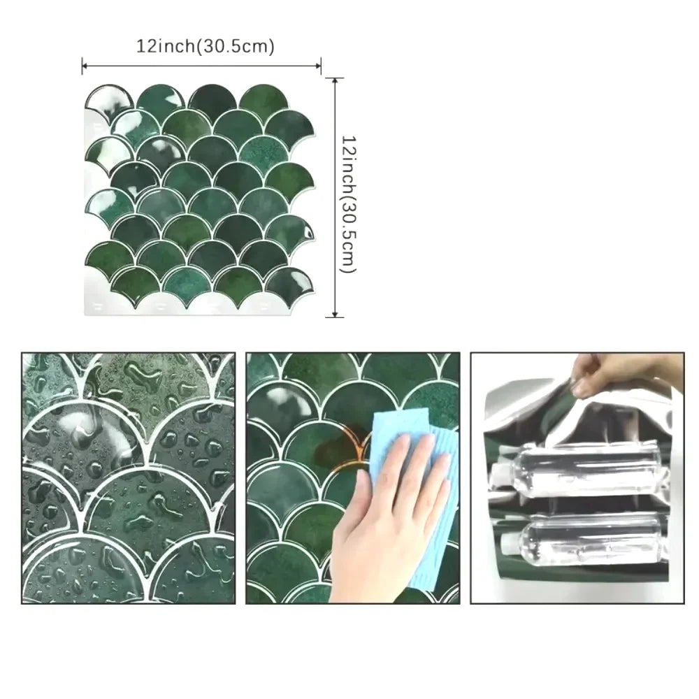 Tile Decal Peel And Stick 3D Waterproof & Heat-Resistant
