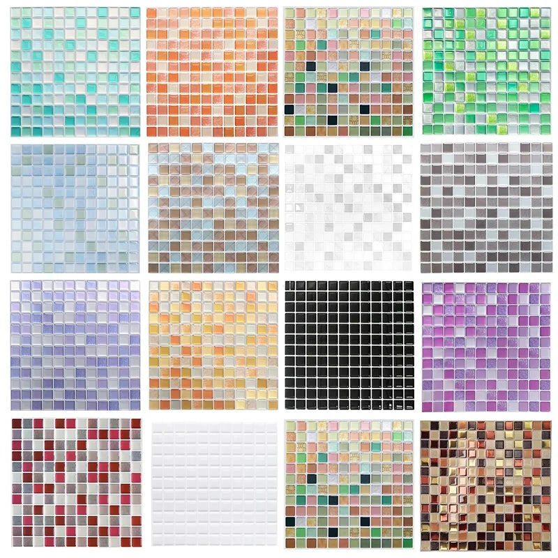 Tile Stickers 3D Glossy Self-Adhesive Waterproof & Heat-Resistant