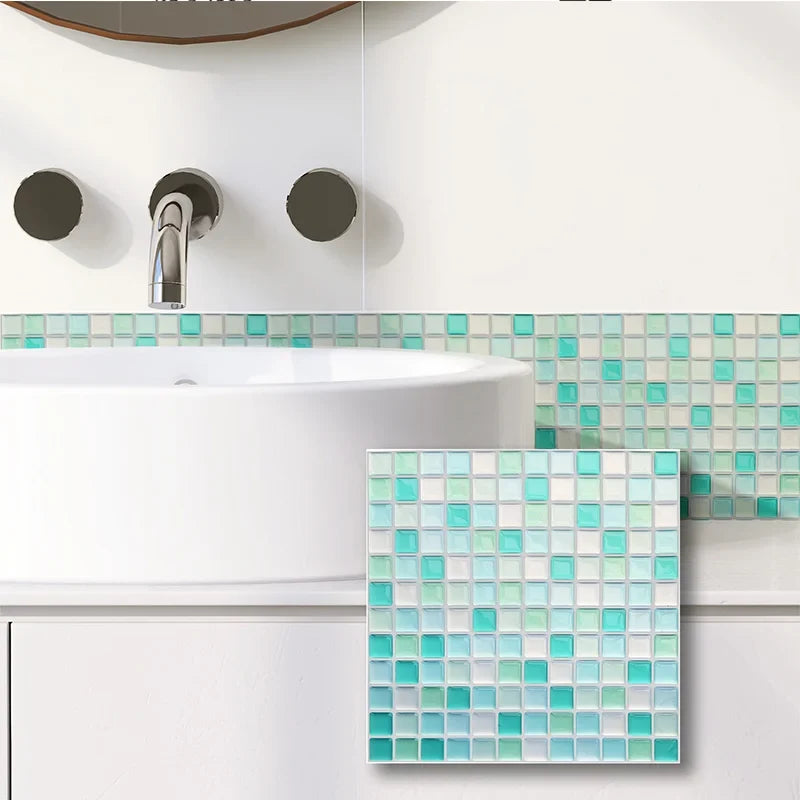 Tile Stickers 3D Glossy Self-Adhesive Waterproof & Heat-Resistant
