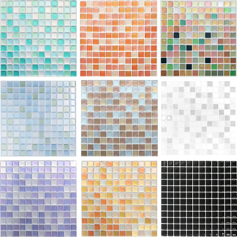 Tile Stickers 3D Glossy Self-Adhesive Waterproof & Heat-Resistant